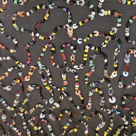 Alain Manoukian Multi-coloured Beaded/Sequin Semi-Sheer Tank - Picture 4 of 8